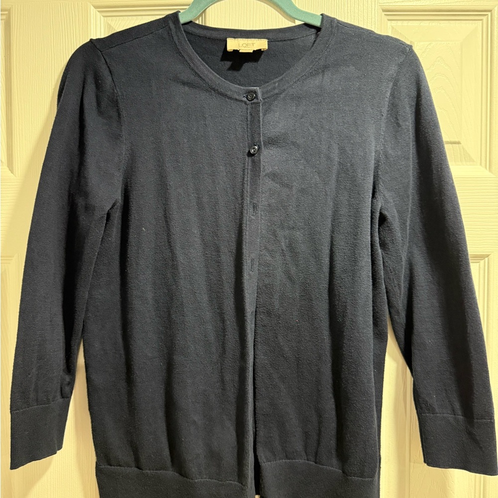 LOFT Navy cardigan